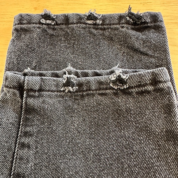 Princess Polly Straight Leg Jeans, 100% Cotton, Color Blck, Size 8 - Picture 7 of 7